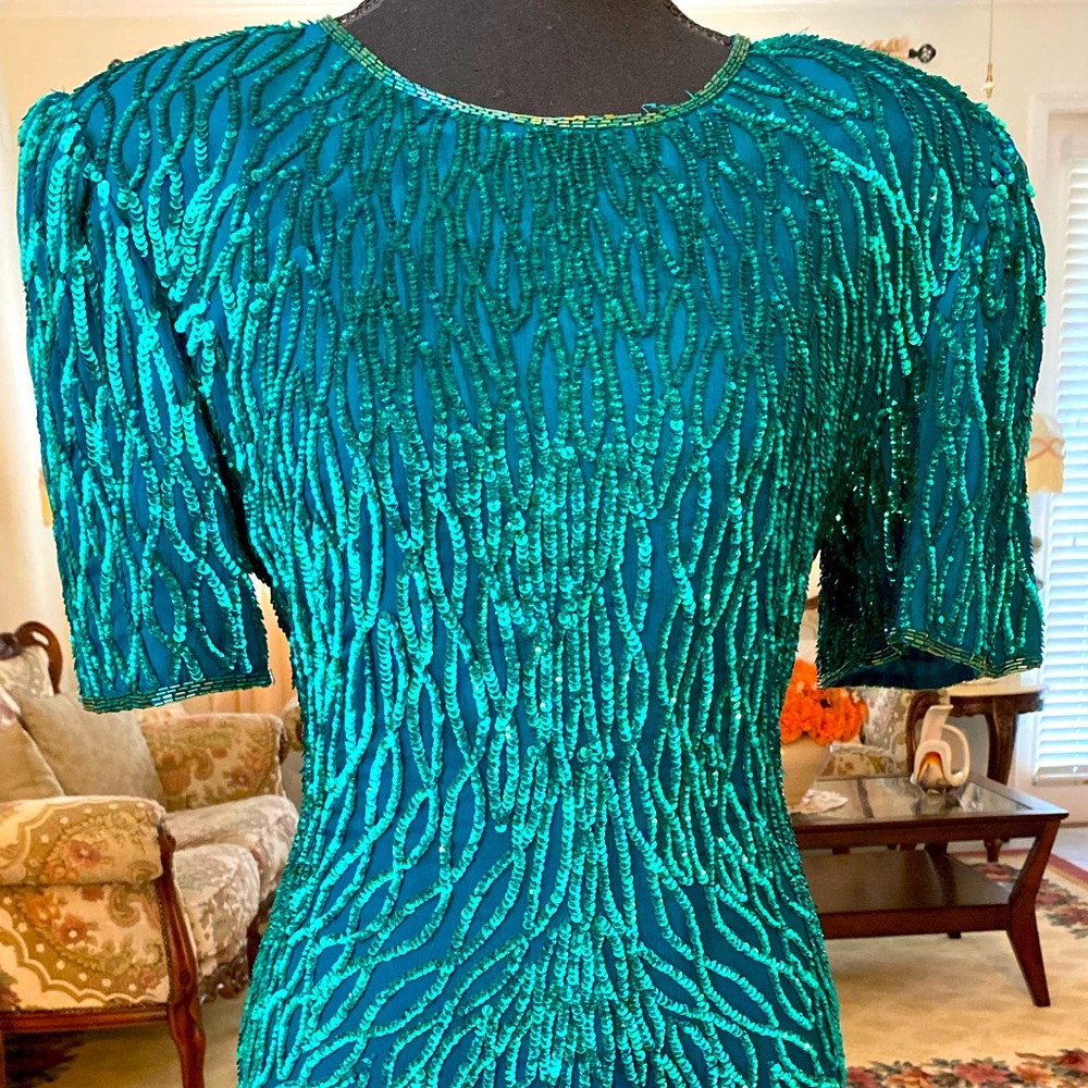 Stunning Laurence Kazar Sequin Dress